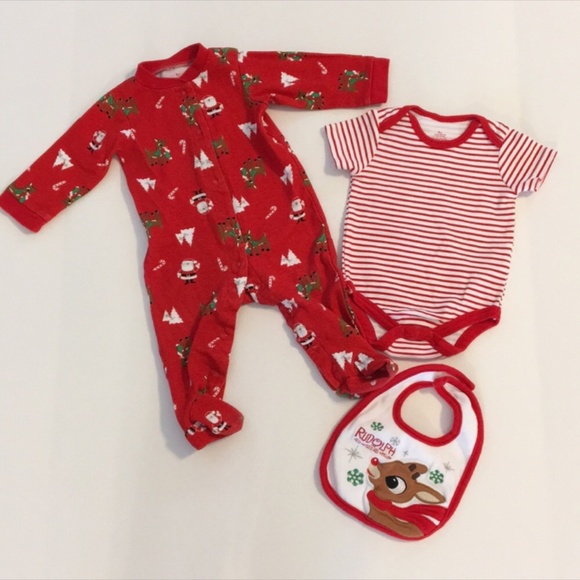 rudolph baby pajamas